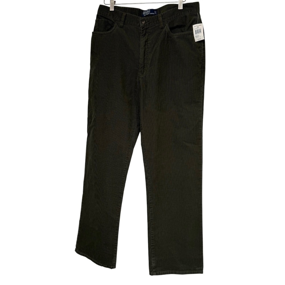 Polo Ralph Lauren Mens Corduroy Pants 33x30 Olive Armadillo 100% Cotton NWT